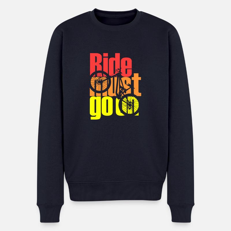 Ride Must Go On - Männer Premium Bio Pullover - Navy