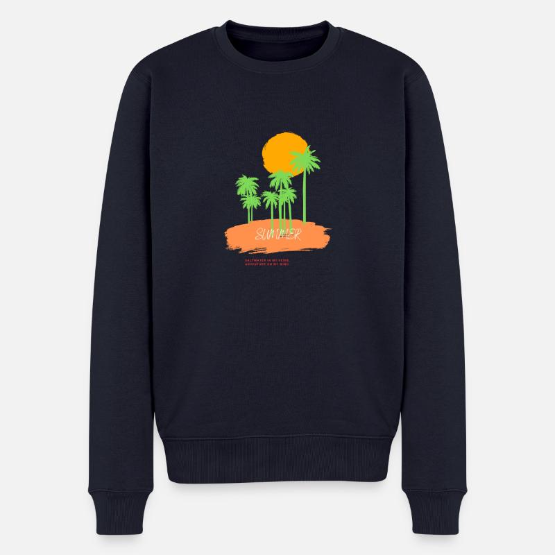 Summer - Männer Premium Bio Pullover - Navy