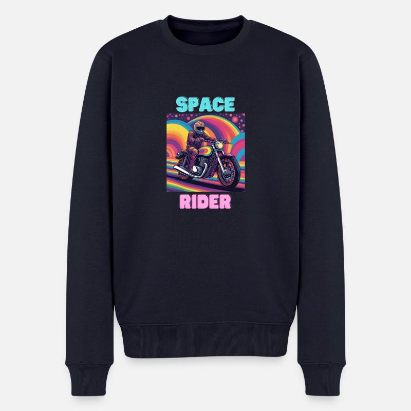 Space Rider - Männer Premium Bio Pullover - Navy