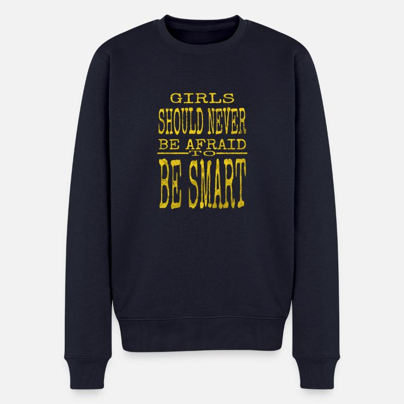 present equality advocacy gender equality feminism - Männer Premium Bio Pullover - Navy
