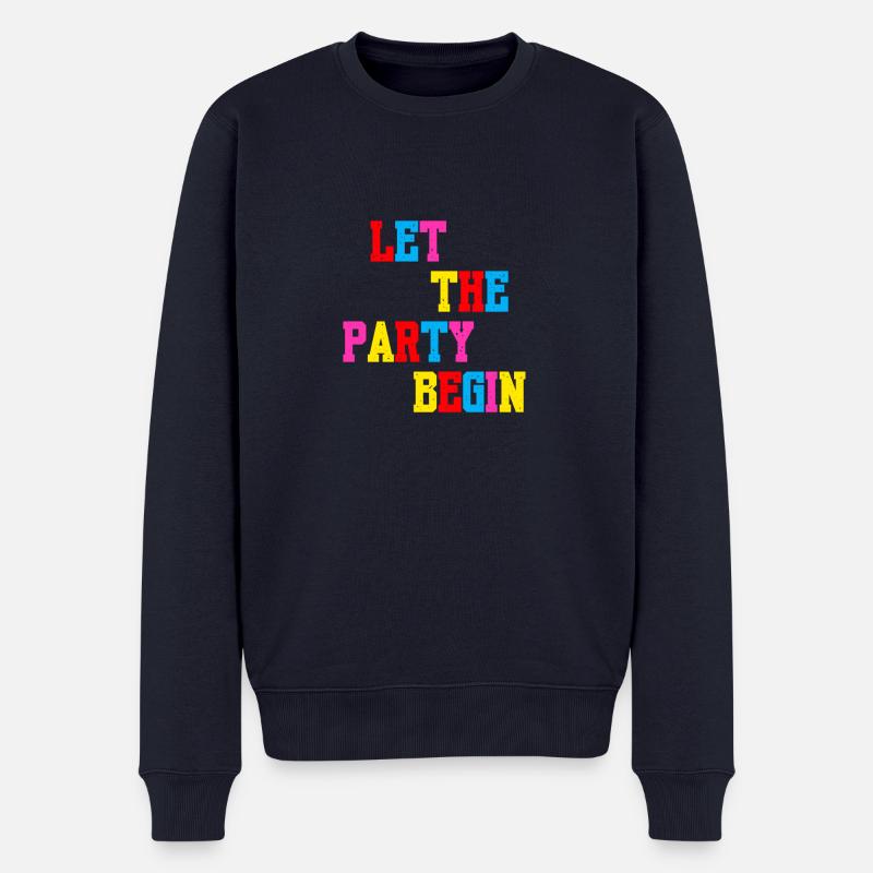 "Let the Party begin-Lets Dance" - Männer Premium Bio Pullover - Navy