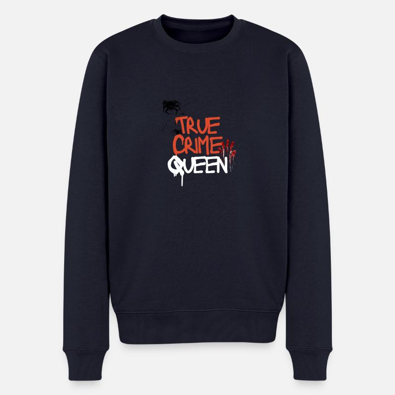 True Crime - Männer Premium Bio Pullover - Navy