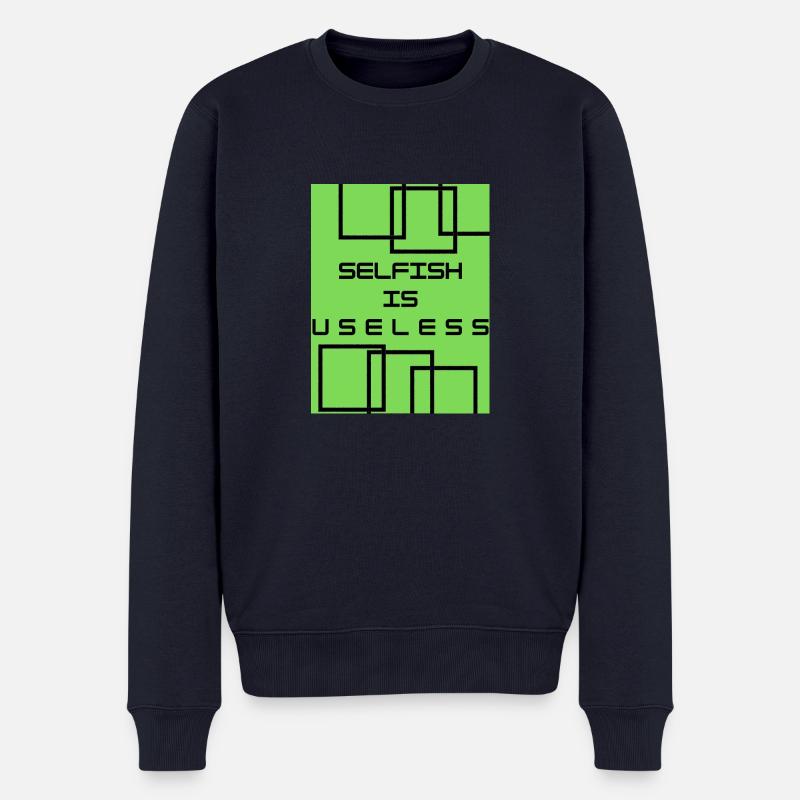 selfish is useless - Pull Premium bio Homme - bleu marine