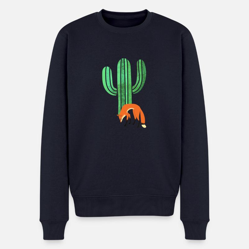 Fuchs - Männer Premium Bio Pullover - Navy