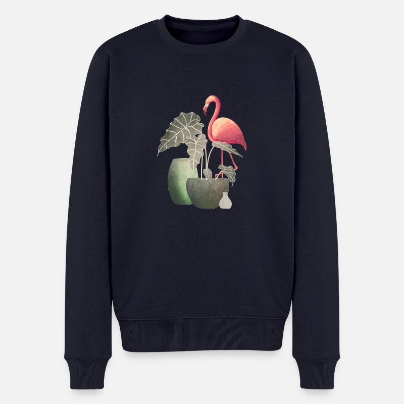 Flamingo - Männer Premium Bio Pullover - Navy