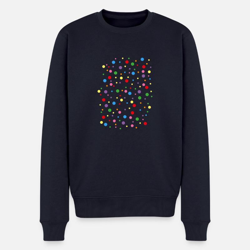 Konfetti - Männer Premium Bio Pullover - Navy
