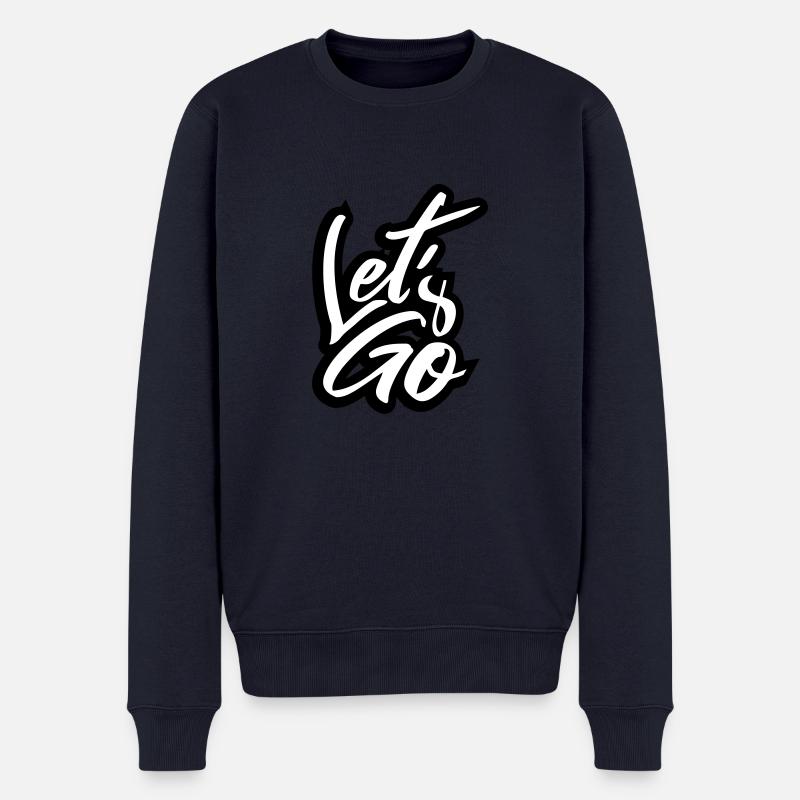 Graffiti Let s - Pull Premium bio Homme - bleu marine