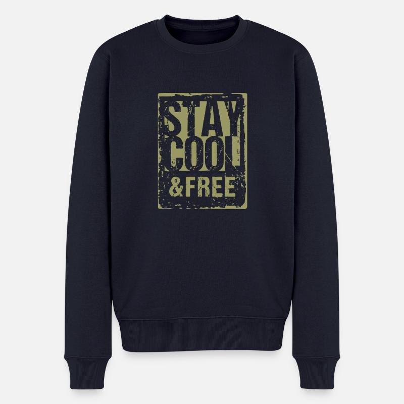 Stay Cool 2 - Männer Premium Bio Pullover - Navy