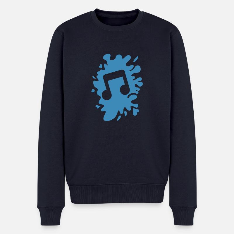 note de musique blob - Pull Premium bio Homme - bleu marine