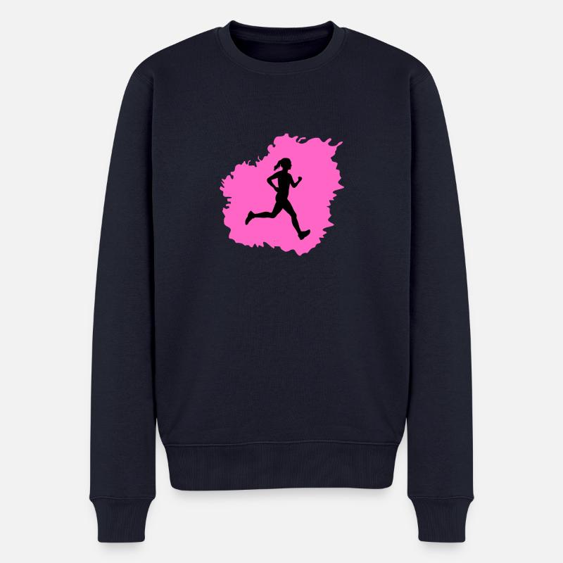 Jogging Running Jogger Jogging Marathon Gift - Pull Premium bio Homme - bleu marine