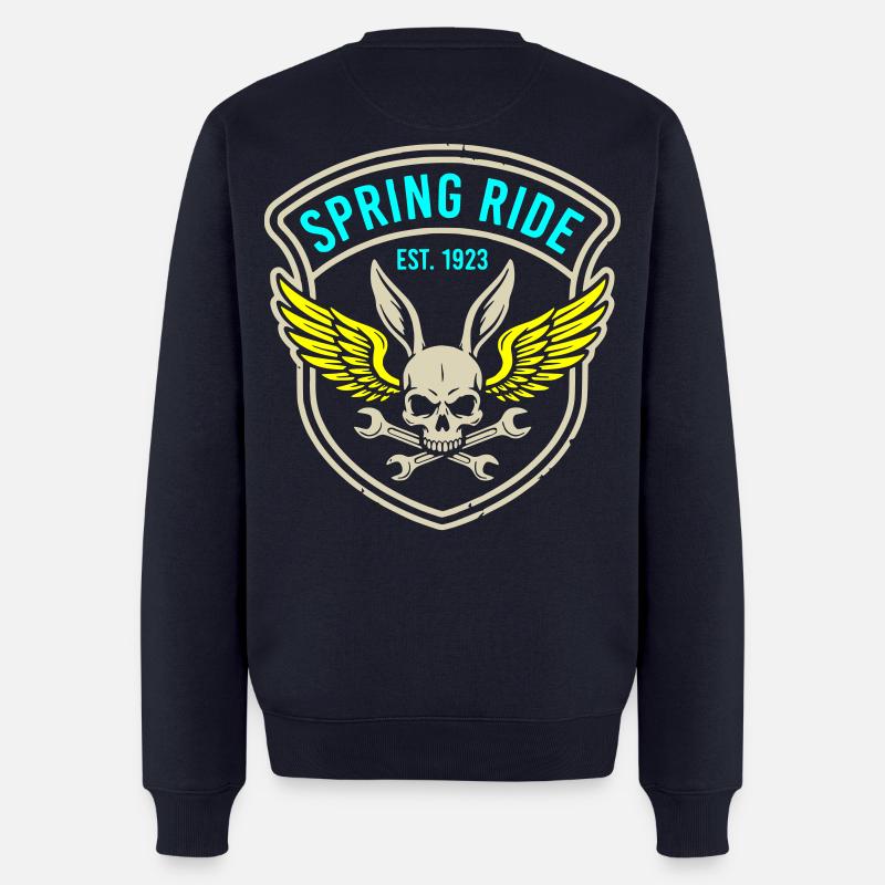 Spring Ride - Männer Premium Bio Pullover - Navy