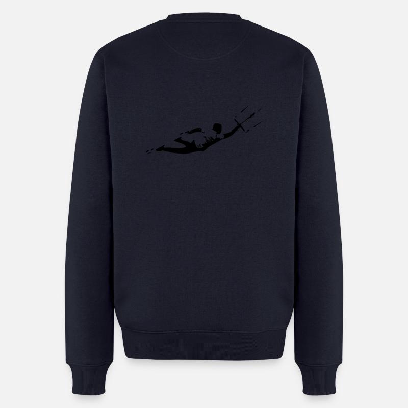 Kites am Himmel - Männer Premium Bio Pullover - Navy