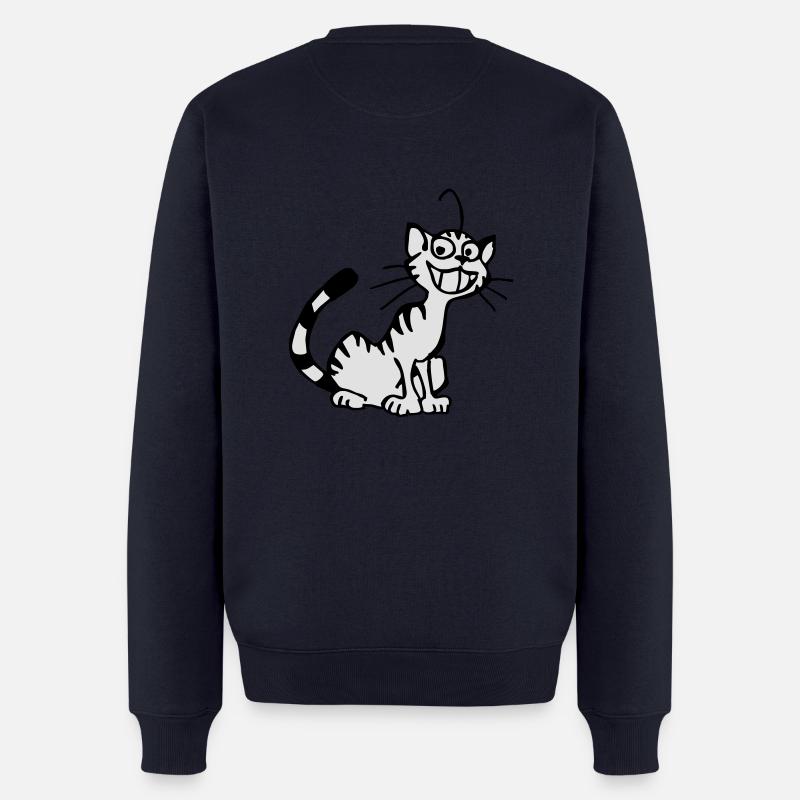 Ziege - Männer Premium Bio Pullover - Navy