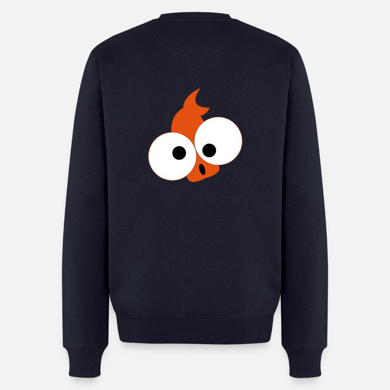 Fisch - Männer Premium Bio Pullover - Navy
