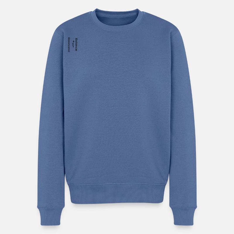 Balancist #New8 sw - Männer Premium Bio Pullover - Taubenblau