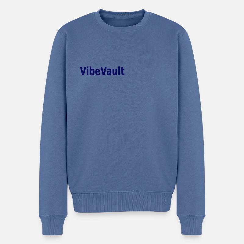 VibeVault - Pull Premium bio Homme - bleu pigeon