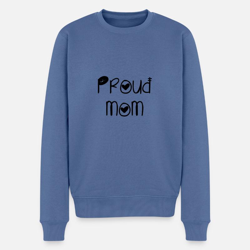 Proud Mom - Männer Premium Bio Pullover - Taubenblau