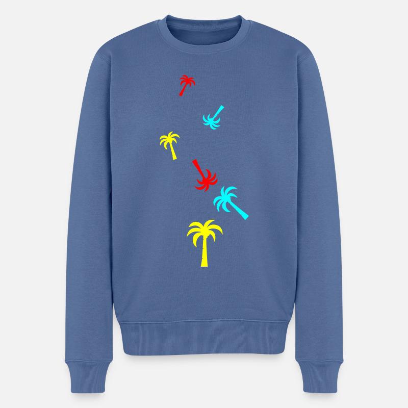 palme symbol - Männer Premium Bio Pullover - Taubenblau