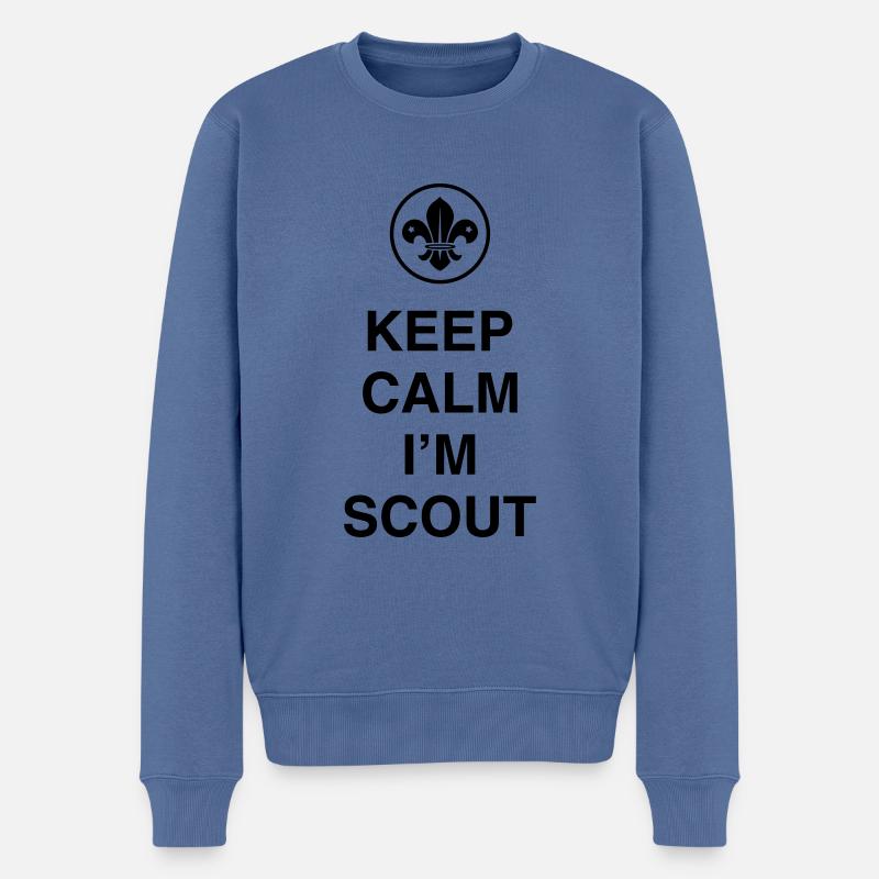 Keep Calm I'm Scout - Pull Premium bio Homme - bleu pigeon