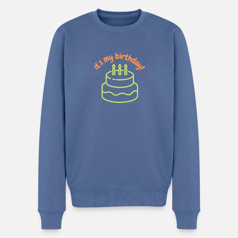 C’est mon anniversaire - Pull Premium bio Homme - bleu pigeon
