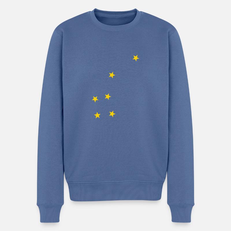 Sternzeichen Kleiner Bär - Männer Premium Bio Pullover - Taubenblau