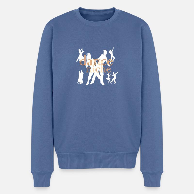 Dancing Dance Music - Männer Premium Bio Pullover - Taubenblau