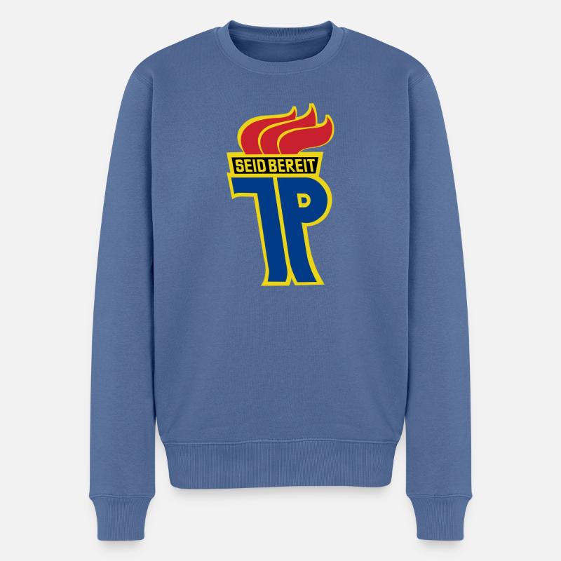 Jungpionier - Männer Premium Bio Pullover - Taubenblau