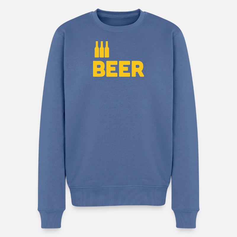Bierliebhaber - Männer Premium Bio Pullover - Taubenblau