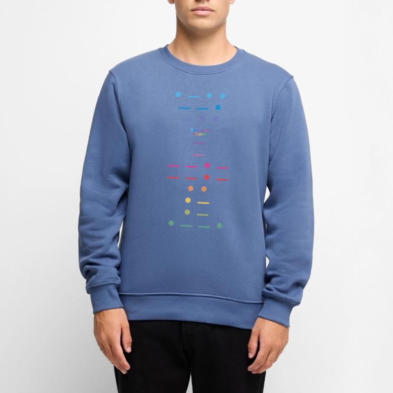 Pride Morse Code Men's Premium Organic Jumper