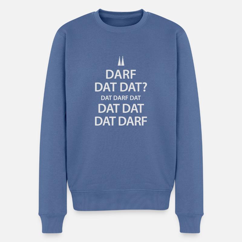 Darf dat dat? - Männer Premium Bio Pullover - Taubenblau