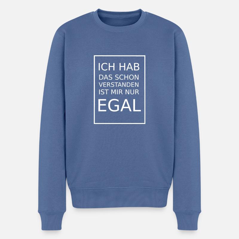 J’ai compris. - Pull Premium bio Homme - bleu pigeon