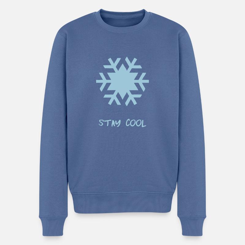 stay cool - Männer Premium Bio Pullover - Taubenblau