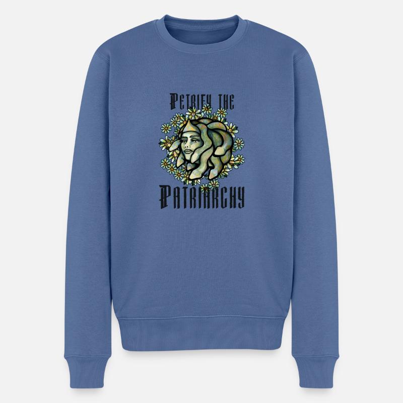 Medusa - Männer Premium Bio Pullover - Taubenblau