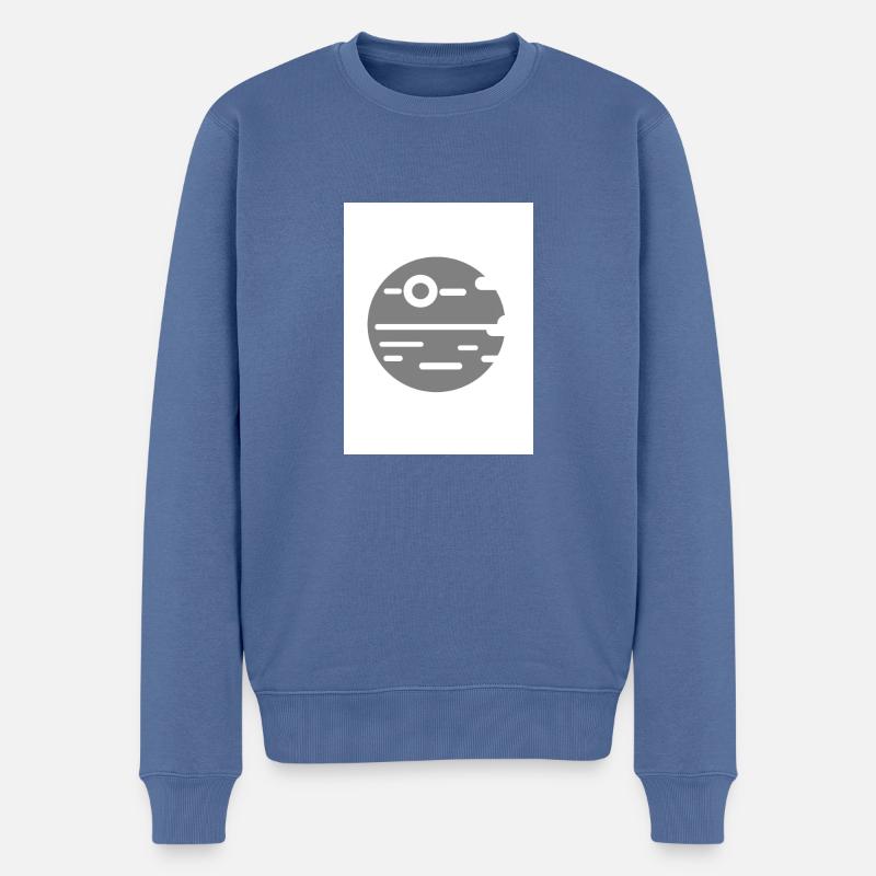 DeathStar - Männer Premium Bio Pullover - Taubenblau