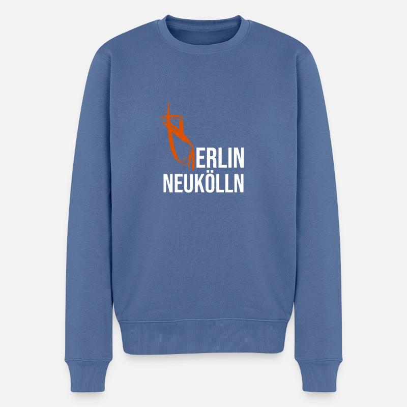 Berlin Neukölln - Pull Premium bio Homme - bleu pigeon