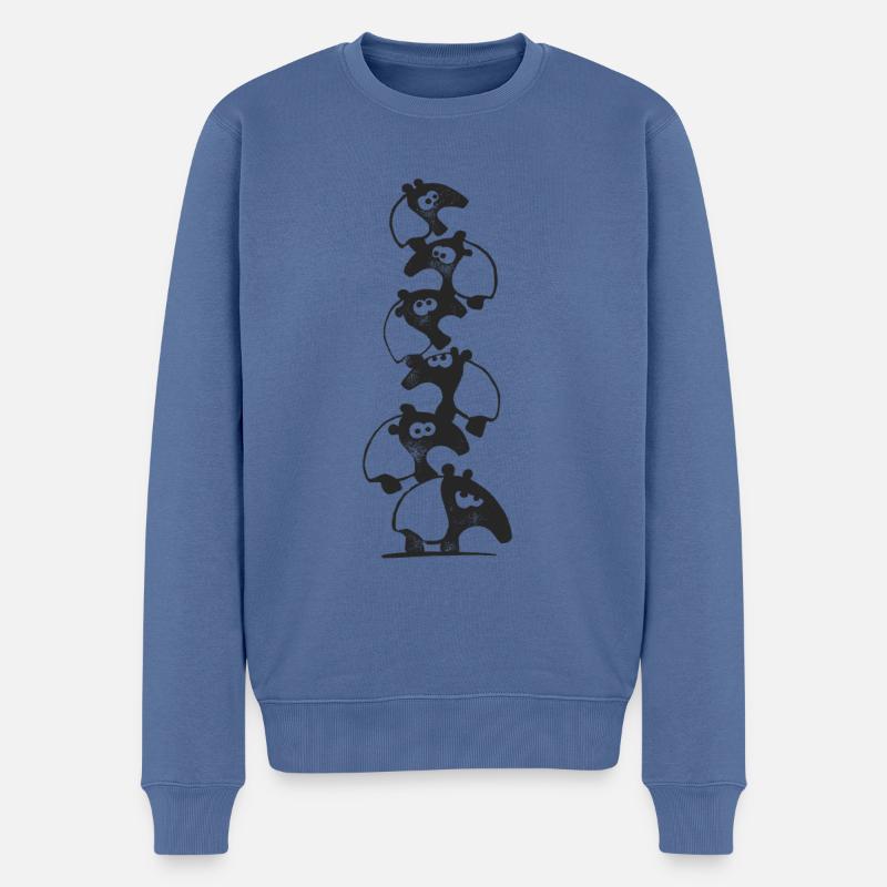 Tapir décontracté tas de tapirs de chat - Pull Premium bio Homme - bleu pigeon