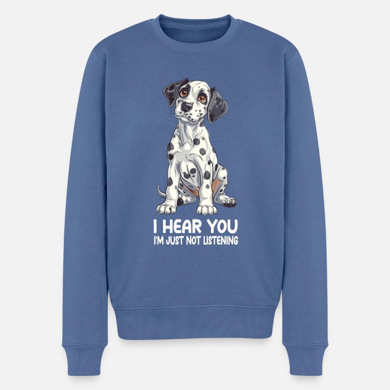 Dalmate - Pull Premium bio Homme - bleu pigeon