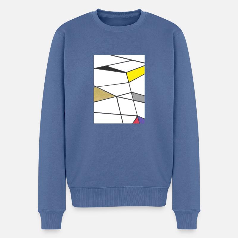 Body - Männer Premium Bio Pullover - Taubenblau