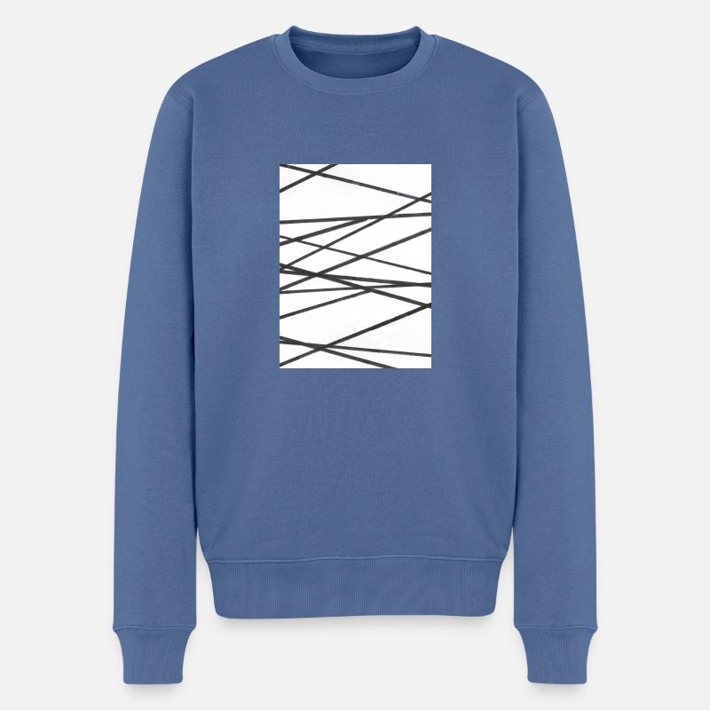 Teers - Männer Premium Bio Pullover - Taubenblau