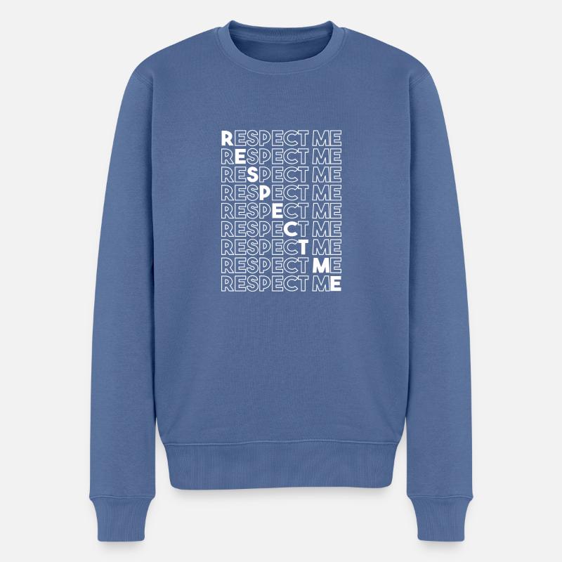 Respect Me - Männer Premium Bio Pullover - Taubenblau