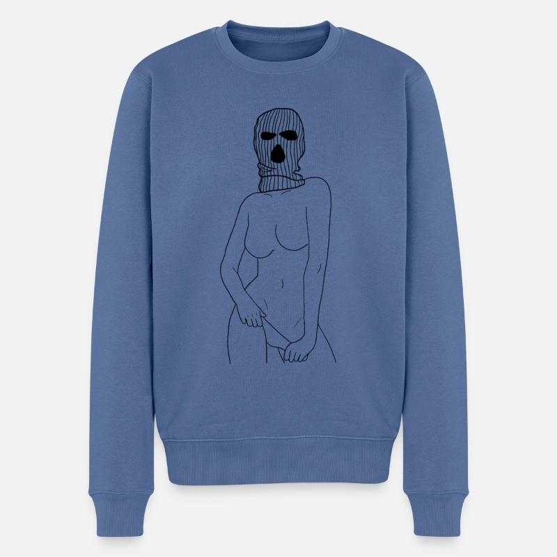 Balaclava Baddie - Männer Premium Bio Pullover - Taubenblau