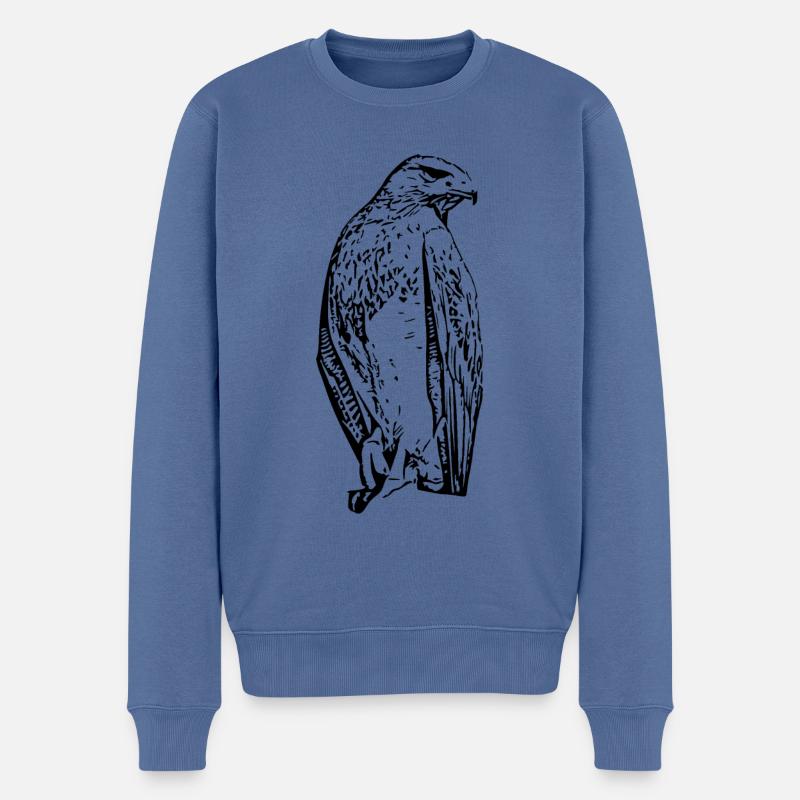 Faucons Oiseaux Oiseaux - Pull Premium bio Homme - bleu pigeon