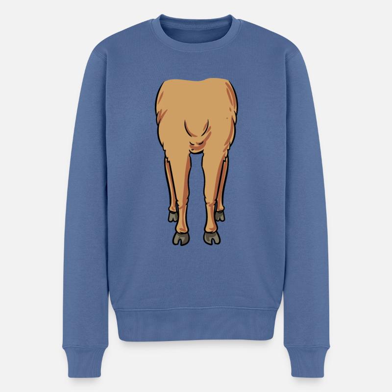 Lama Kostüm - Männer Premium Bio Pullover - Taubenblau
