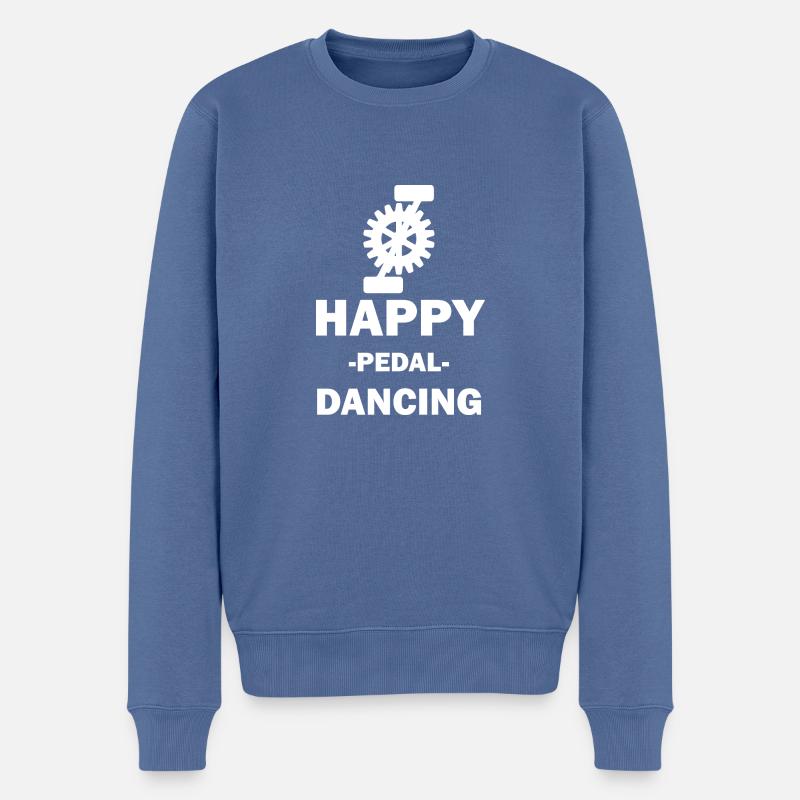 Dancing Dance Music - Männer Premium Bio Pullover - Taubenblau