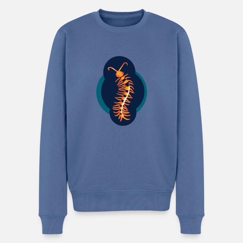 insecte venimeux scolopendre chenille - Pull Premium bio Homme - bleu pigeon