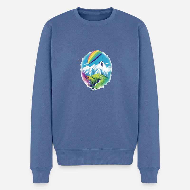 Parapente Cédric - Pull Premium bio Homme - bleu pigeon
