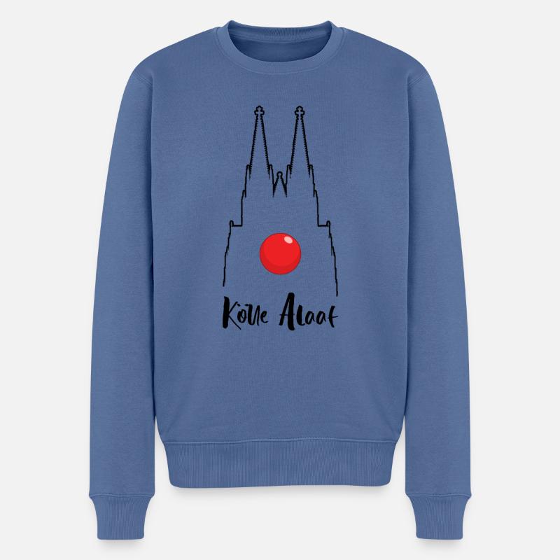 Karneval Kölle Alaaf am Kölner Dom - Männer Premium Bio Pullover - Taubenblau
