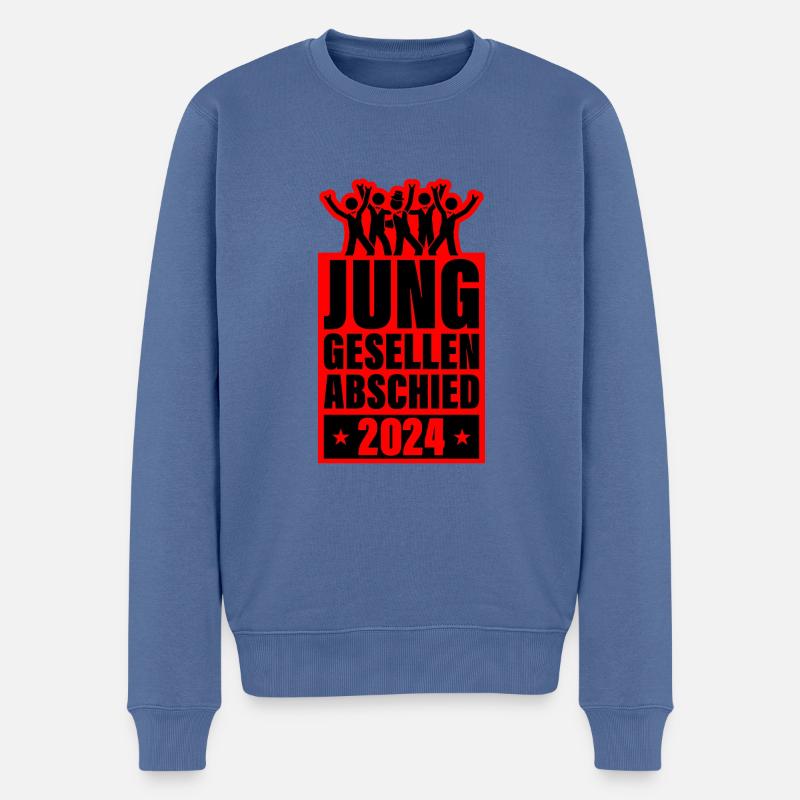 Junggesellen Abschied 2024 Jga - Männer Premium Bio Pullover - Taubenblau
