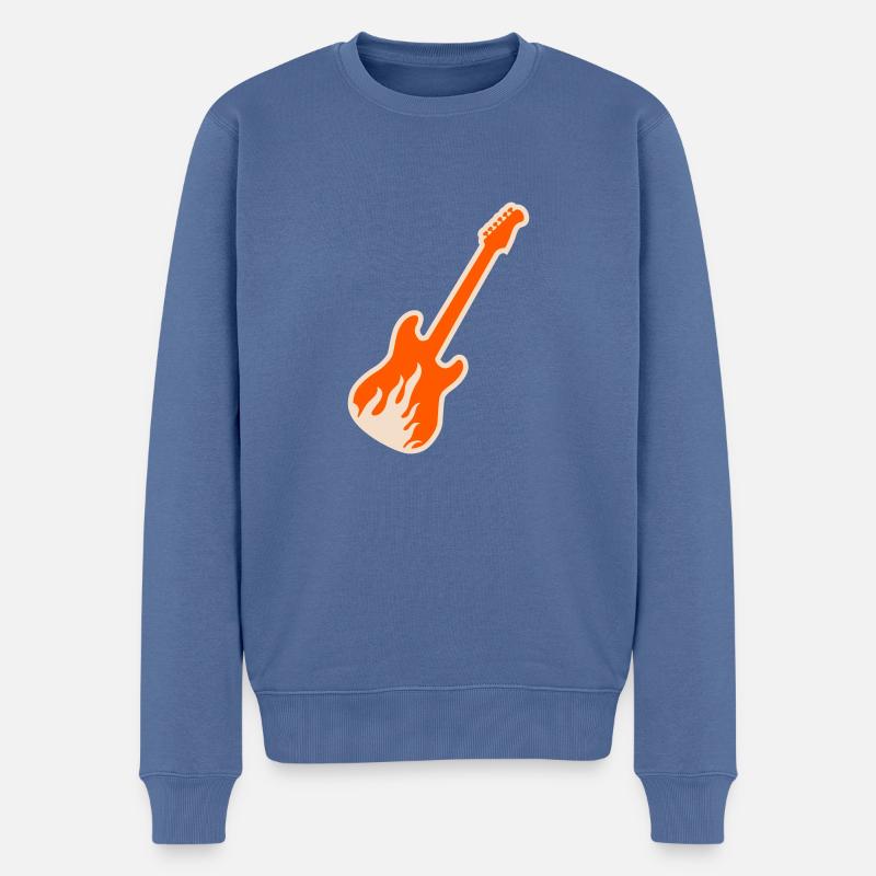 Rock the Day - Männer Premium Bio Pullover - Taubenblau