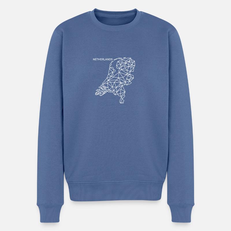 Pays-Bas - Pull Premium bio Homme - bleu pigeon